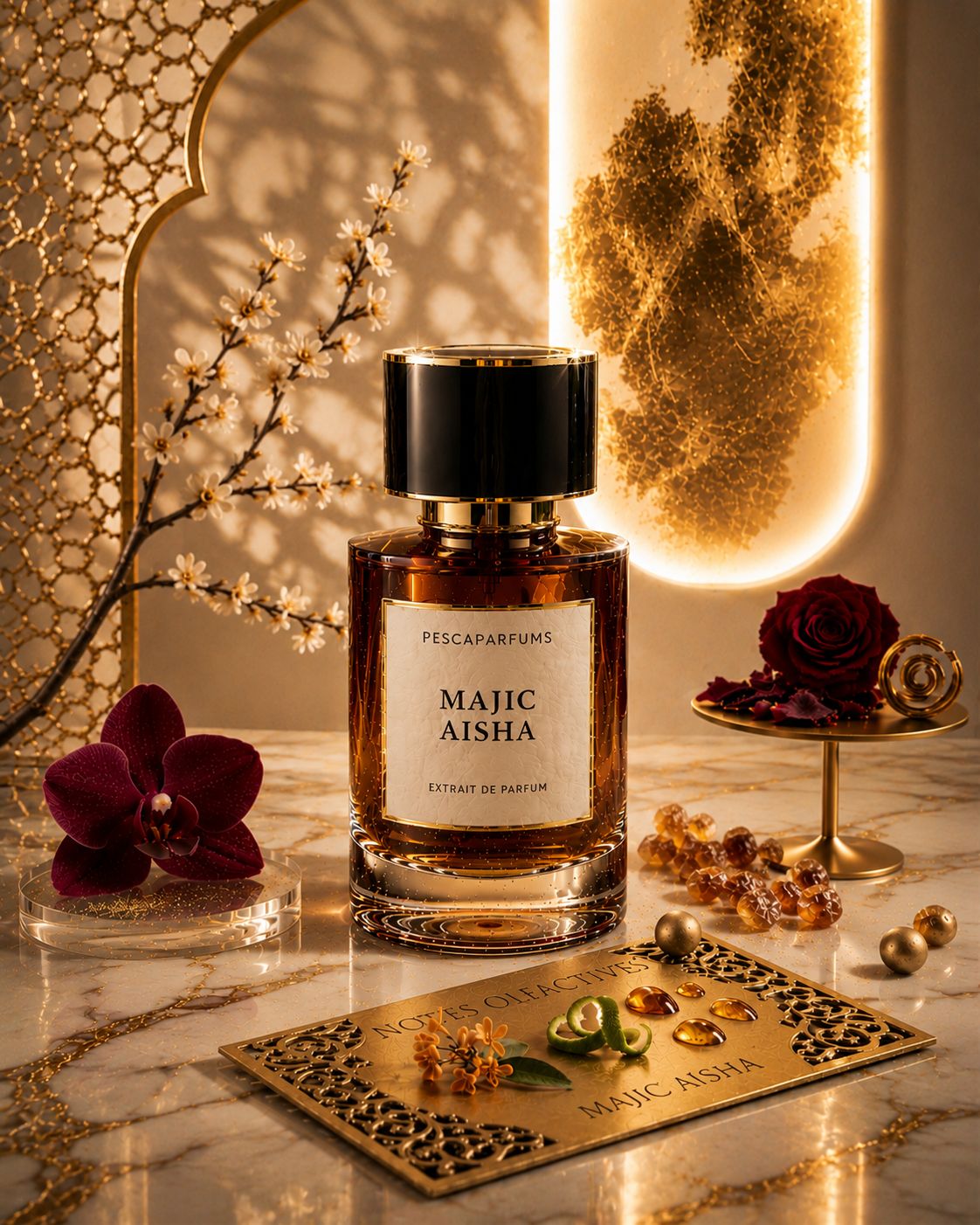 MAJIC AISHA | Extrait de Parfum Oriental & Gourmand | Pescaparfums